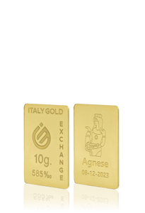 Lingotto Oro Dea della Fortuna 14 Kt da 10 gr. - Idea Regalo Portafortuna - IGE Gold